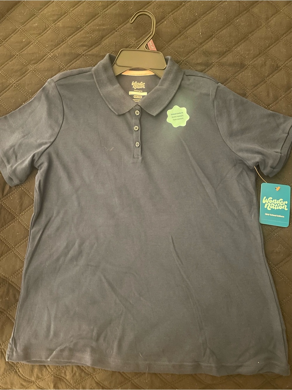 Wonder Nation Girl’s Navy Blue Polo Shirt